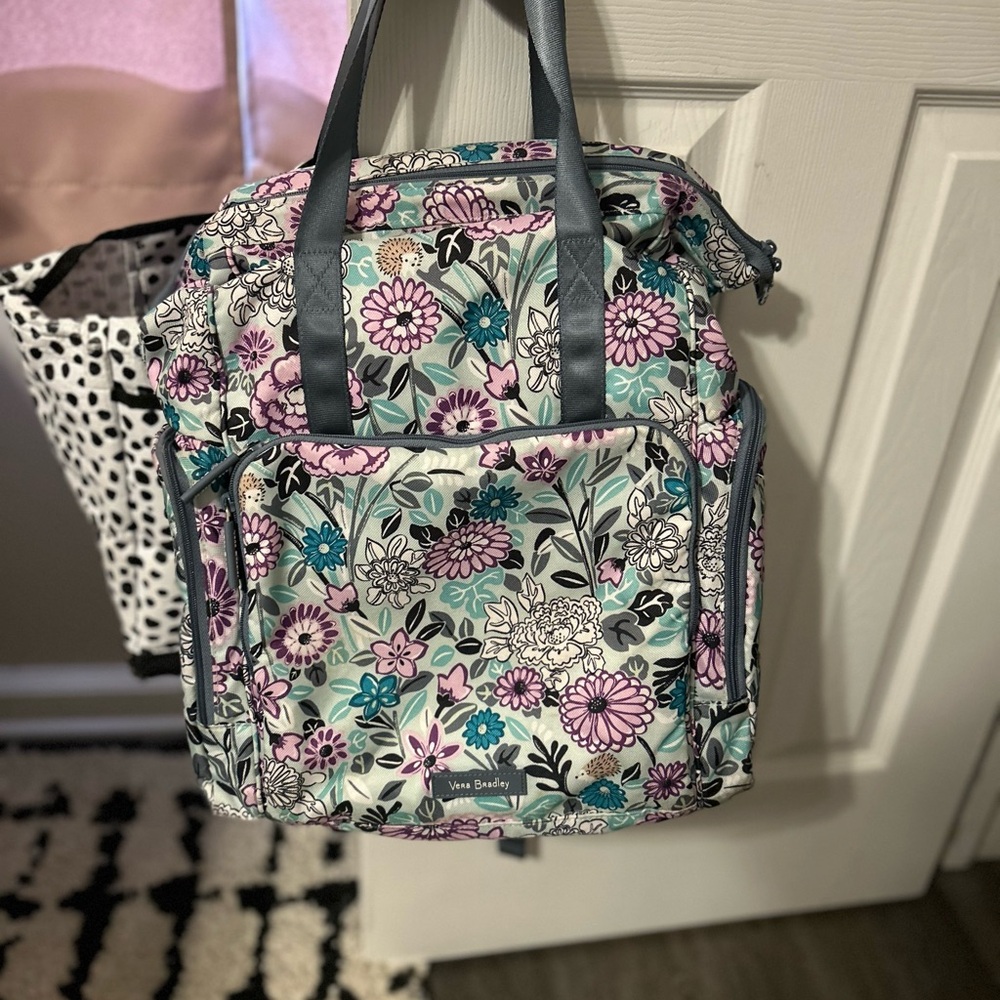 Vera Bradley Floral Baby Bag - Blue and Purple
